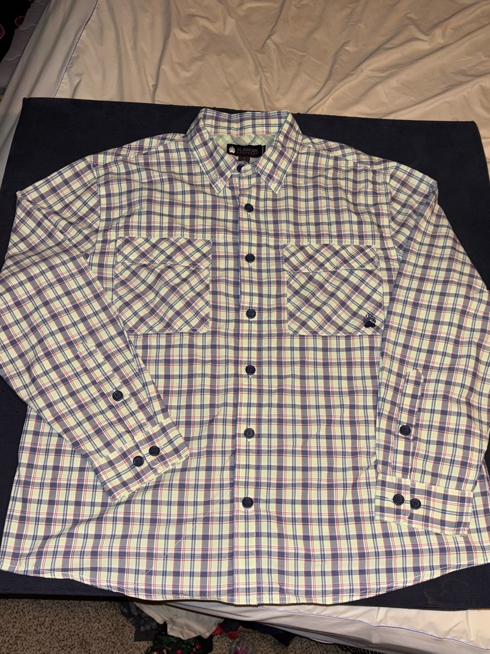 Men's Long-Sleeve Plaid Button-Down Shirt Alaskan hard gear Duluth trading co